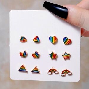 ⭐️NEW⭐️ Gay Pride 🏳️‍🌈 Flag 6 Earring Sets PRIDE Month Celebration